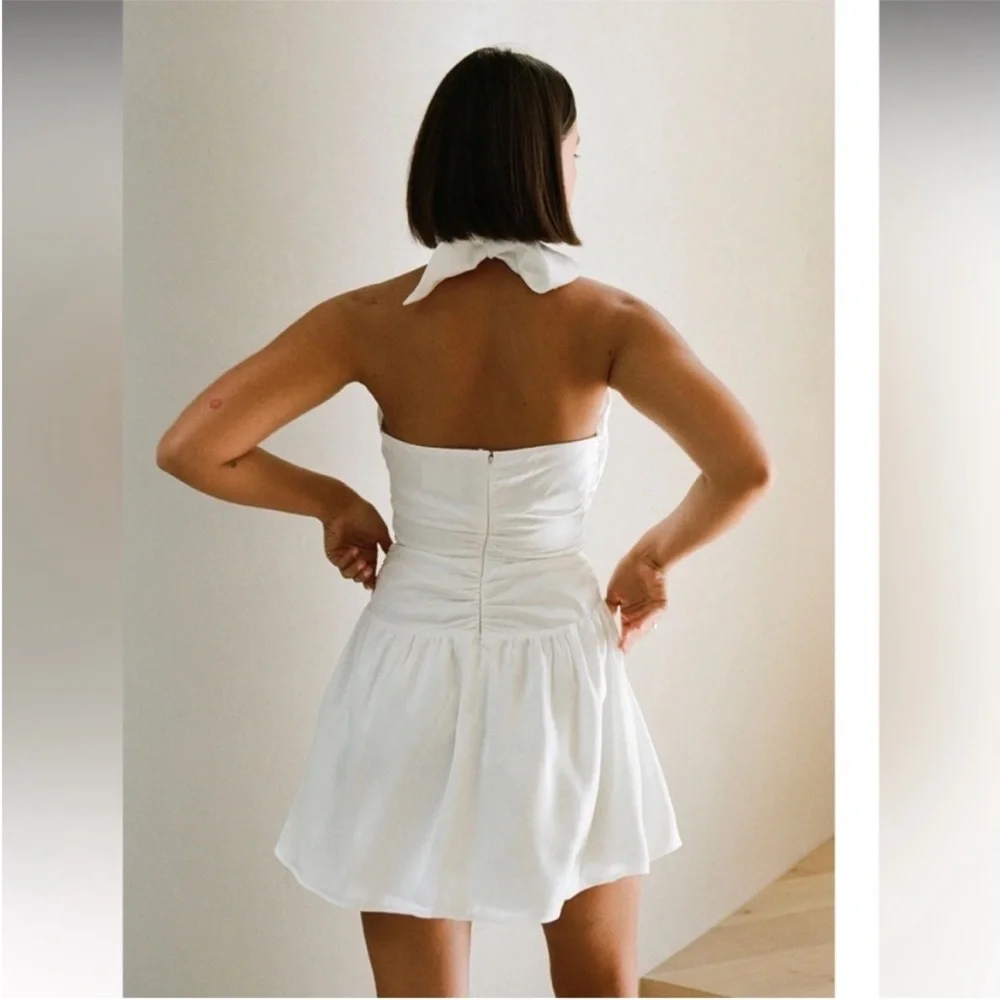 Sabo Skirt Jordan Halter White Mini Dress - Picture 3 of 3